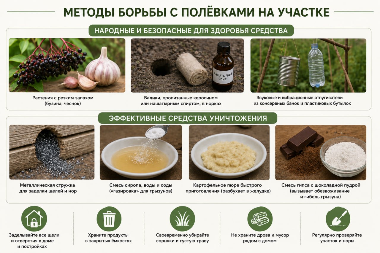 Методы борьбы с полевками на участке